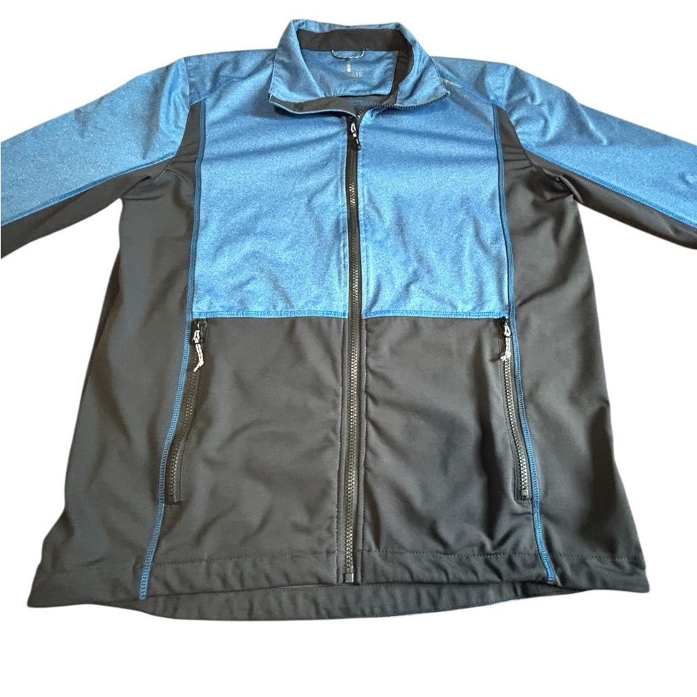 Elevate Athletic Jacket Blue Black Full Zip Lightweight Large XL Fit - Picture 11 of 15